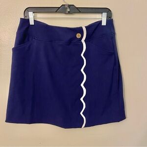 Lilly Pulitzer Navy Monica Skort with White Accent 8